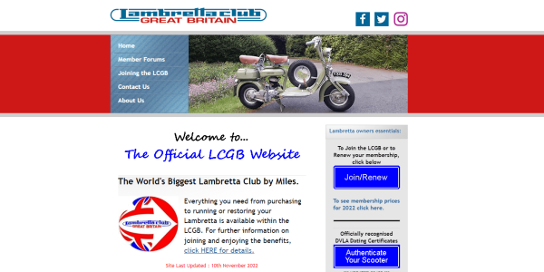 LambrettaClubScreenshot